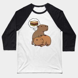 Capybara hungry for BLT Sandwich Baseball T-Shirt